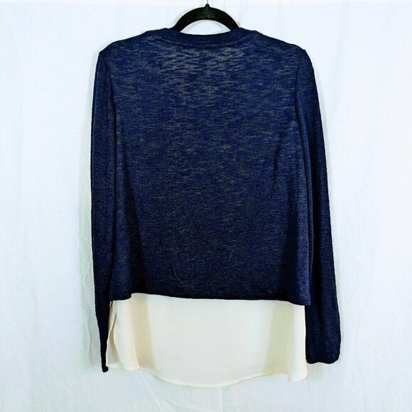 DownEast Faux Layered Sweater/Top Combo Size M - Picture 2 of 4